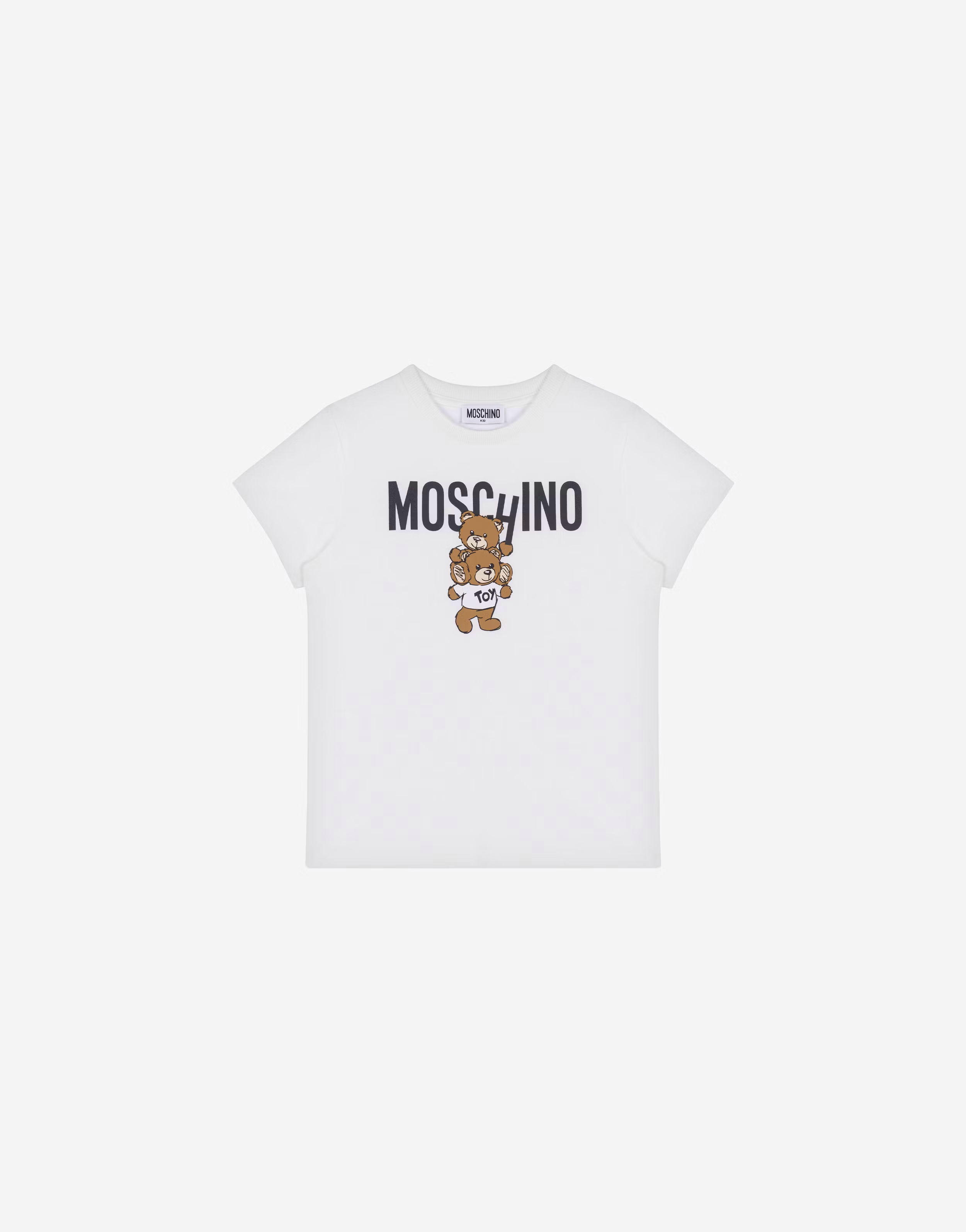 MOSCHINO T-SHIRT IN JERSEY TEDDY LOGO